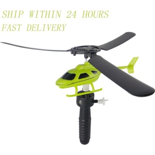 Children Pull Wires Helicopters Fly Freedom Drawstring Mini Plane Drone Model Small Outdoor Game Toys Kids Educational Toy Gift
