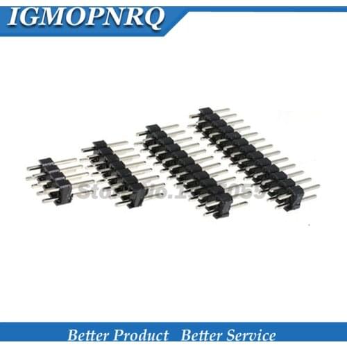 2.54mm Double Row Male 2~40Pin Breakaway PCB Board Pin Header Connector Strip Pinheader 2 * 2 3 4 6 8 10 12 15 20 40Pin