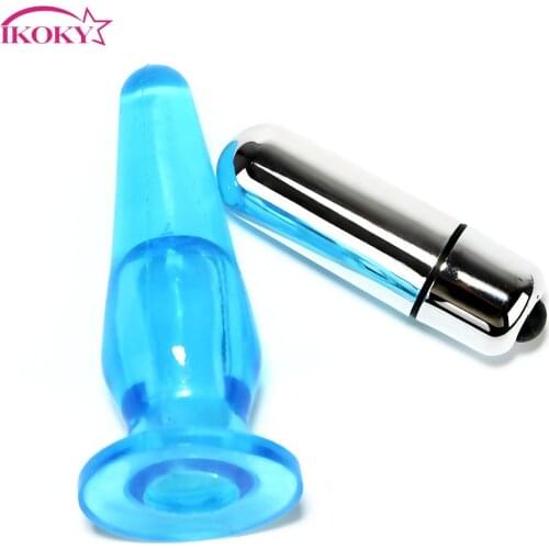 IKOKY Erotic Anal Vibrators Adult Product Unisex For Women Men Prostate Massage Anal Sex Toys Silicone Butt Plugs
