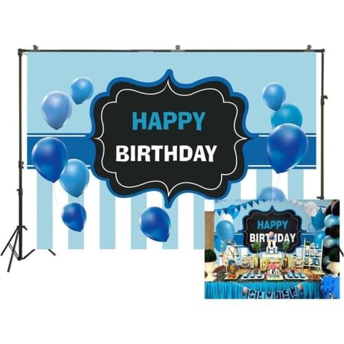 HUAYI Photography Backdrop Birthday Party Baby Shower Child Photo Background Blue boys Dessert Table Photobooth BackdropW-2196