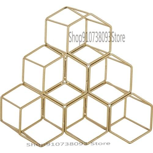 Nordic Creative Wine Rack Lattice Rack Iron Wine Rack Bar Wine Rack Living Room Home Metal Ornaments