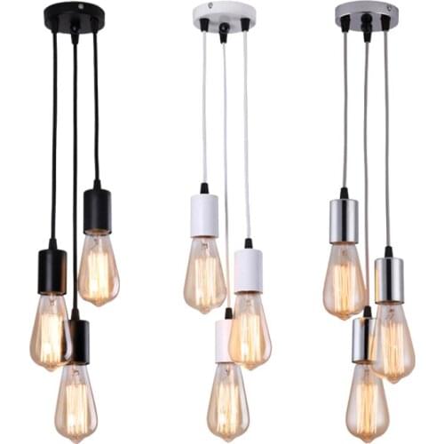 Loft Creative Personal Bar Pendant Lights American Industrial LED Hanging Lamp Bulb For Bar Coffee Shop Living Room Decoration