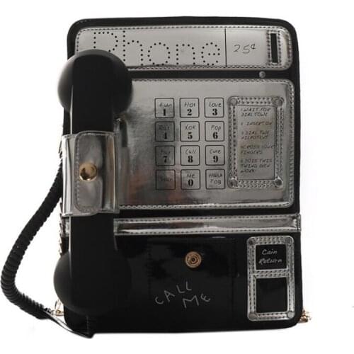 Trendy Reflective Retro Phone Style Women Shoulder Chain Bag Purses and Handbags for Girl Crossbody Messenger Bag Casual Totes