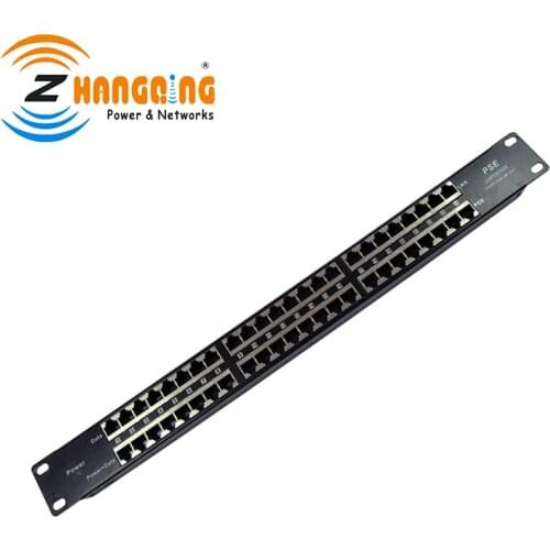 Passive POE Injector adapter 24 Port 10/100 Mbps CE certification PoE patch panel for CCTV Security IP Camera, VOIP, WiFi AP