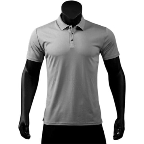 Turn-down Collar Pullover Top Men T-shirt Solid Color Thin Buttons Short Sleeve Summer Shirt Streetwear for Daily Wear