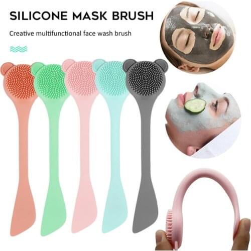 Facial Cleansing Brush Silicone Face Wash Product Skin Care Tool Face Body Mask Exfoliating Brush Skin Care Usble TSCM1