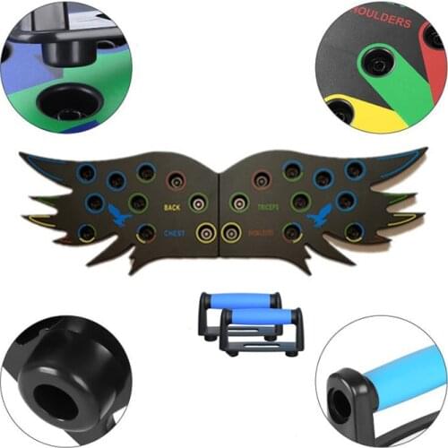 Foldable Comprehensive Fitness Workout Push Up Board, Body Building Gym Training Exercise Equipment with Non-Slip Handle