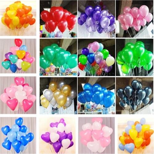 5pcs Heart Latex Balloons 1st Birthday Party Decorations Adult Wedding Favors Gifts Baby Shower Boy Gold Party Supplies Air Ball