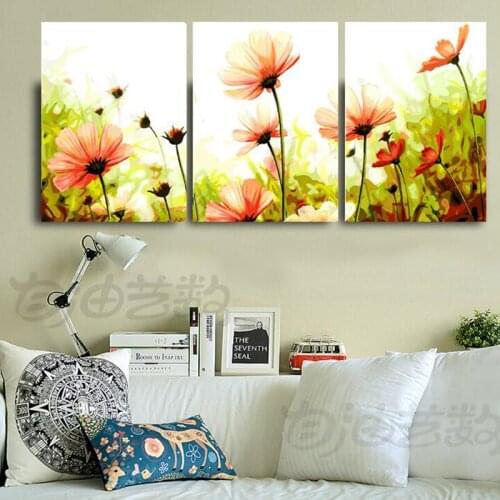 Europe Flowers Pictures DIY Painting By Numbers Wall Art Acrylic Painting On Canvas and Painted Home Decor
