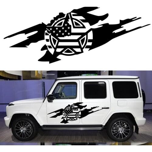 2PCS For Jeep Wrangler Car Stickers Reflective Stylish Auto Side Door Vinyl Film styling Decal Automobile Car Tuning Accessories
