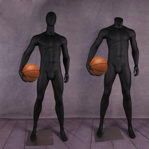 High Quality Matte Black Muscle Mannequin Men Basketball Model Customized