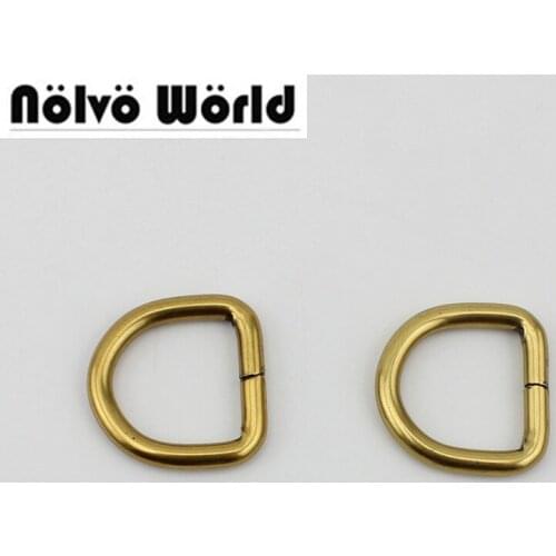 10pcs 50pcs Opened d ring,inside 19mm Special gold round edge alloy metal round edge d-ring non welded