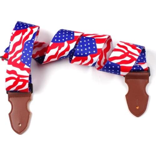 2020 Guitar Strap Polyester Electric Guitar Acoustic Guitar Folk Guitar Bass Strap with Pick + Bandage + non-slip pad + ribbon