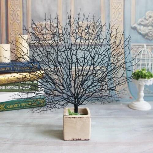 46cm Plastic Coral Tree Plant Branch Simulation Twig Stem for Home DIY Decoration
