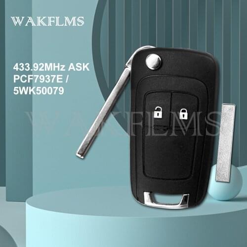 5WK50079 For Opel Vauxhall Astra J Corsa E Zafira Tourer Insignia Mokka Viva Adam Cascade 2009-2017 433MHz Remote Car Key Fob