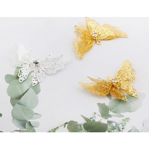 DIY Ornament Accessories Laminate Handmade Ancient Costume Hairpin Headdress Material Package Novice Iron Metal Sheet Butterfly