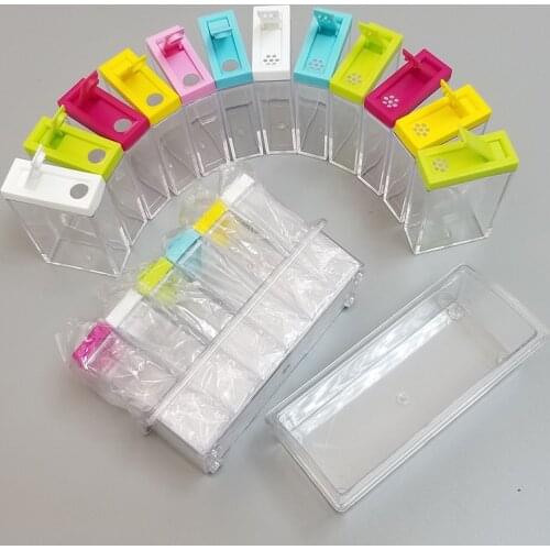 Spice Jar Seasoning Box Kitchen Spice Storage Bottle Jars Transparent PP Salt Pepper Cumin Powder Box Tool