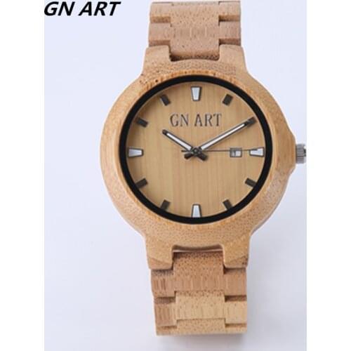 Clock Watch Wooden Watches retro relojes ladies quartz watch with Wood Band rose gold montre golden girls Wristwatch