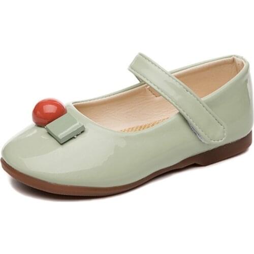 CUZULLAA Girls Elegant Candy Color Princess Shoes Children Flats 2020 Children Soft Sole Hook & Loop Casual Shoes Size 21-36