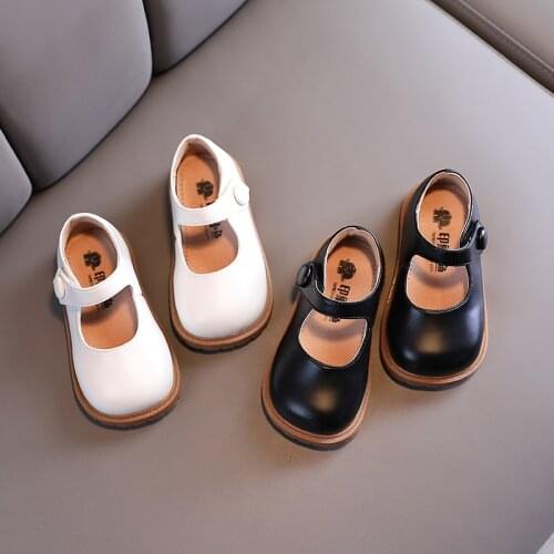 Children shoes small Geniune leather shoes 2021 spring new Casual leather comfortable non-slip soft sole shoes for girls