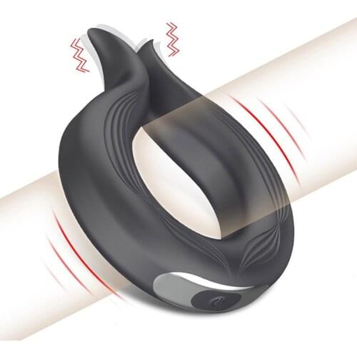 Newest Design 10 Speed Penis Ring Vibrator for Men Delay Ejaculation Erotic Male Sex Toy Chastity Cock Ring for Adult Supplies