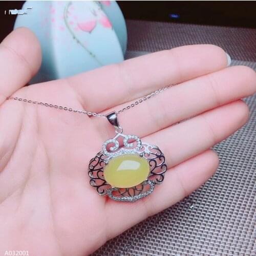 KJJEAXCMY Fine Jewelry 925 sterling silver natural gemstone inlaid womens necklace pendant set of 2 supports detection jade