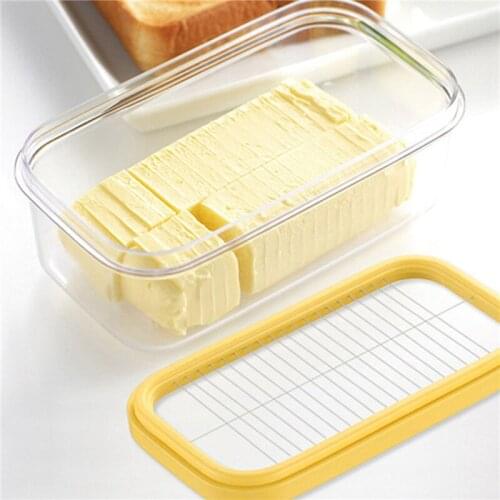 Butter Cutter Container Plate Tableware Butter Cheese Fresh Box For Cutting And Storage Kitchen Gadgets Storage Box Cheese Tools