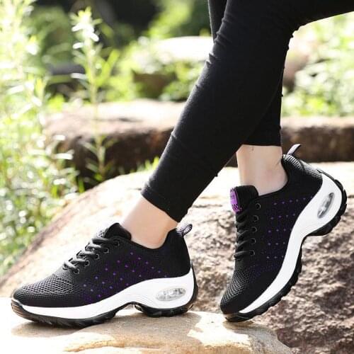 Platform sneakers women shoes 2021 spring autumn breathable mesh lace-up casual shoes woman wedges sneakers zapatillas mujer