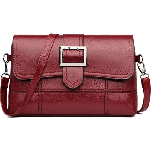 Fashion Messenger and Purse Pu Leather Crossbody Bags for Women 2021 New Black&red Women Bags Designer Shoulder Bag