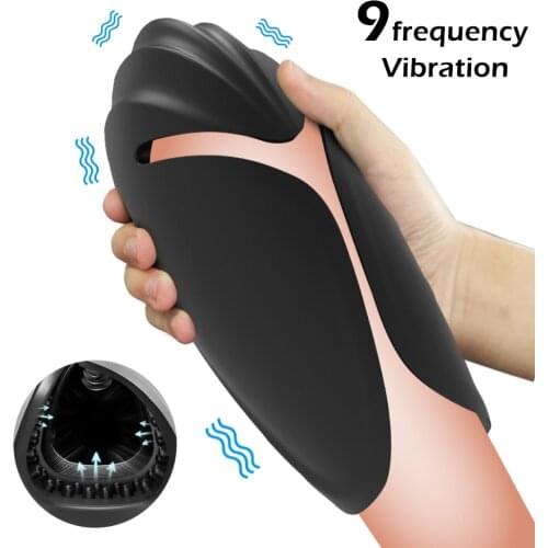 Male Masturbator Vibrator Penis Delay Trainer Delay Ejaculation Oral Climax Glans Stimulate Massager Pussy Adult Sex Toy For Men