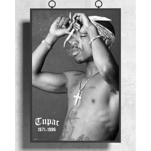 H233 Tupac Smoke Wall Sticker Silk Poster Art Home Decoration Christmas gift