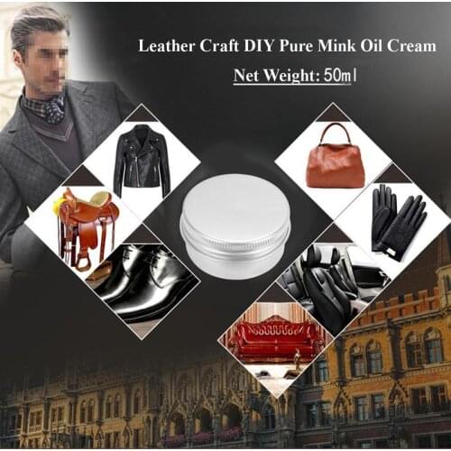 Natural Color Leather Repair Pure Mink Oil Cream Gel Car Seat Maintenance Shoes Bag Satchel Sofa Care Cleaner Polishing Recolor