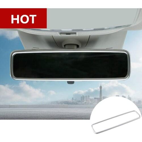 Stainless Interior Central Mirror Cover Trim For Mercedes Benz E Class W213 S213 2017-2020 Car accesories interior Car Trim
