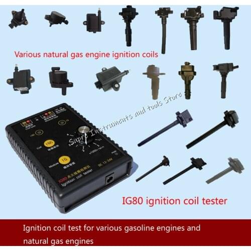 New Arrival! IG80 Automobile Ignition Coil Detector Tester Natural Gas 24V Gasoline 12V Ignition Coil Test