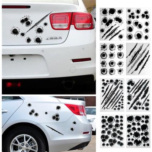 New Car Decor 3D Funny Holes Car Decal Scratch Stickers Creative Car Styling Anime Car Accessories Car Sticker Car Decoration
