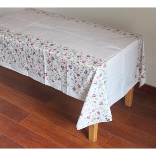 Disposable Plastic Table Clothes Table Cover Tablecloth Flower Print For Party Decoration 180*108cm
