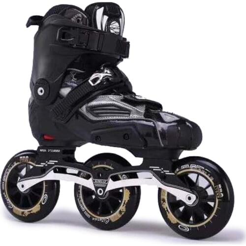 Original Roselle 3*90/100/110mm Speed Skates High Boot Semi-solft Adult Roller Skating Shoes Street Racing Free Inline Patines