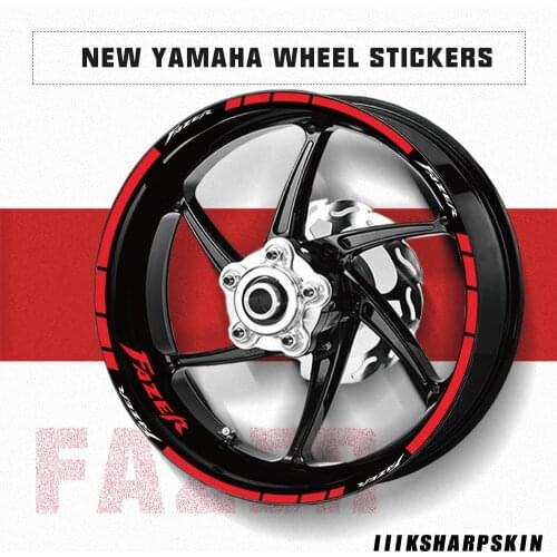 Tire stripe film motorcycle waterproof sticker wheel reflective decorative decal for yamaha fazer