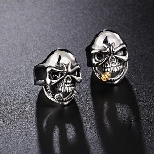 Europe and the United States domineering skeleton ring fashion rock and roll fashion jewelry single trend