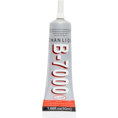 Zhanlida B7000 Clear Contact Adhesive Repair Glue With Precision Applicator Tip - 50ML
