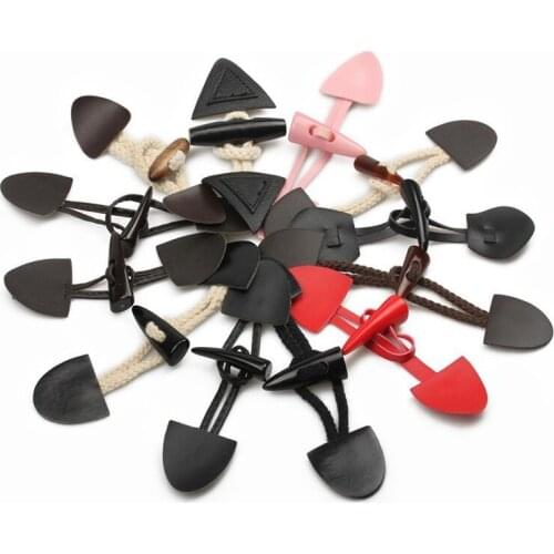 100pcs/lot Luxury Vintage Buttons Large Acrylic Horn Buckle Leather Hook for Coat Tailor Sewing Accessories Garment Decoration