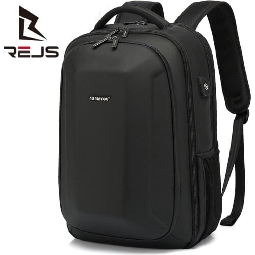 REJS LANGT Anti Theft Backpack for Men 15.6 Inch Laptop Backpacks Business Bag USB Charge Large Capacity Travel Plecak Bagpack