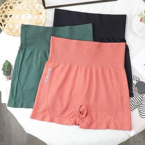 Womens Shorts High Waist Workout Short Fitness Yoga Shorts Hip Push Up Seamless Running Shorts Sport Summer Gym Leggings Female