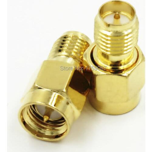 10PCS SMA Male Plug to RP-SMA Female (male pin) Plug RF Coaxial Adapter Connector