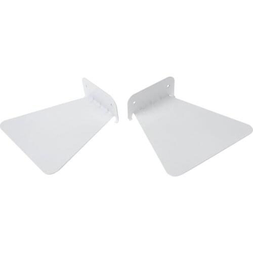 2pcs Modern Iron book shelf wall invisible bookshelf for home decoration Floating Bookshelf(White)