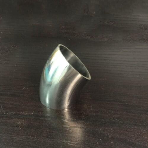 76mm 3 Inch Pipe OD SUS 304 Stainless Steel Sanitary Butt Welding 45 Degree Elbow Fitting Home Brew Beer