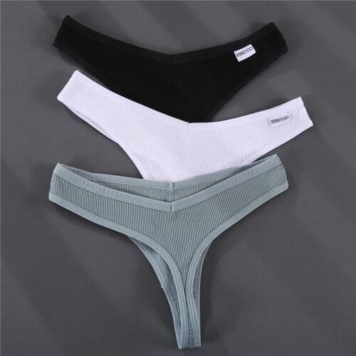 Hot Fashion Womens Low Waist Panties Ladies Breathable And Comfortable Panties Cotton Sexy Thong 1pc