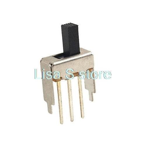 10x 7mm Height Knob 3 Pin 2 Position 1P2T SPDT Vertical Slide Switch 0.5A 50V DC