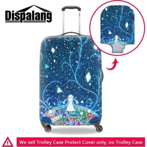 High-End Plastic Luggage Protective Cover for Tour Lady Style DIY Stretch Female Travel Accessories Supplier Suitcase Set Stamp