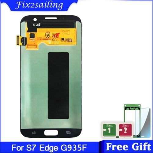 5.5'' Super AMOLED LCD Screen for SAMSUNG Galaxy S7 edge Display G935 SM-G935F LCD Display Touch Screen Digitizer Assembly